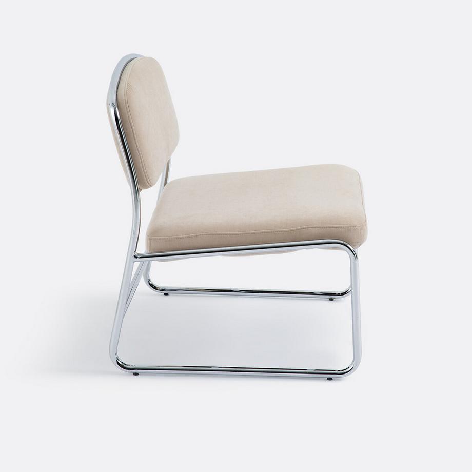 La Redoute Intérieurs Fauteuil chrome et tissu  