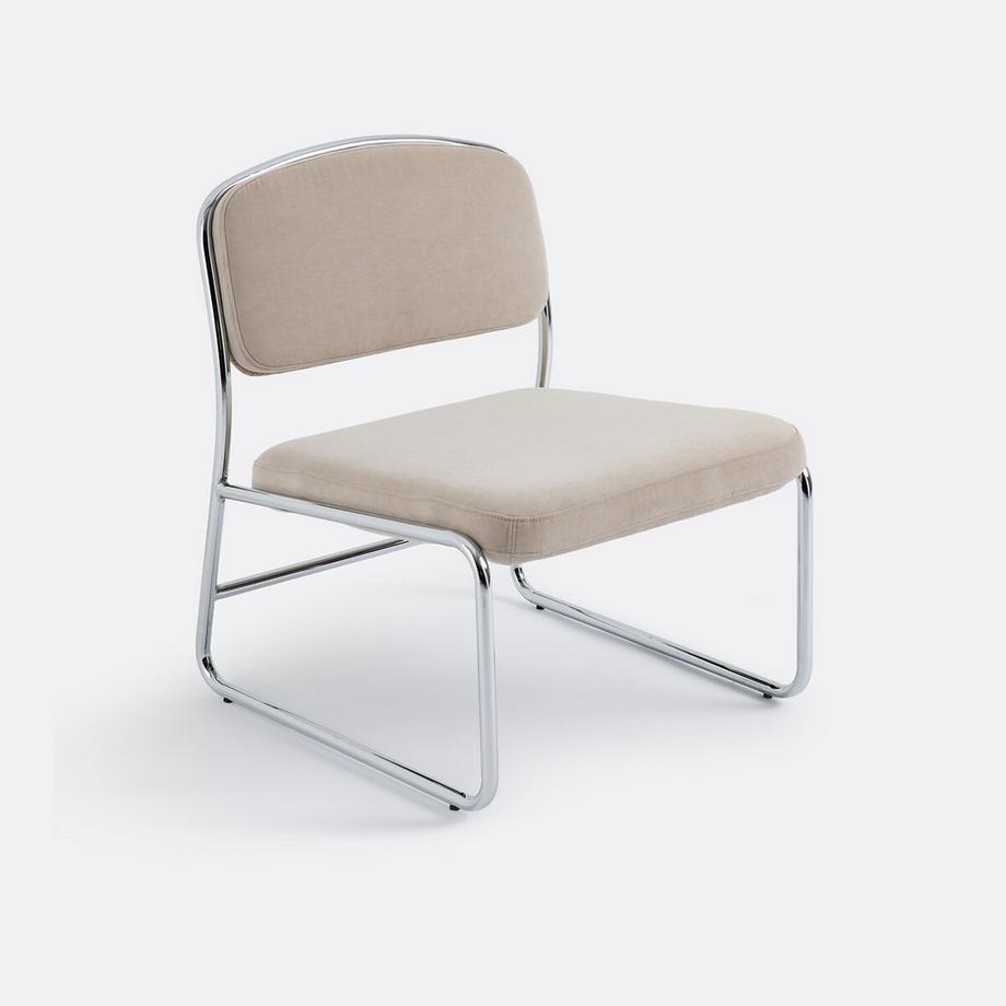 La Redoute Intérieurs Fauteuil chrome et tissu  
