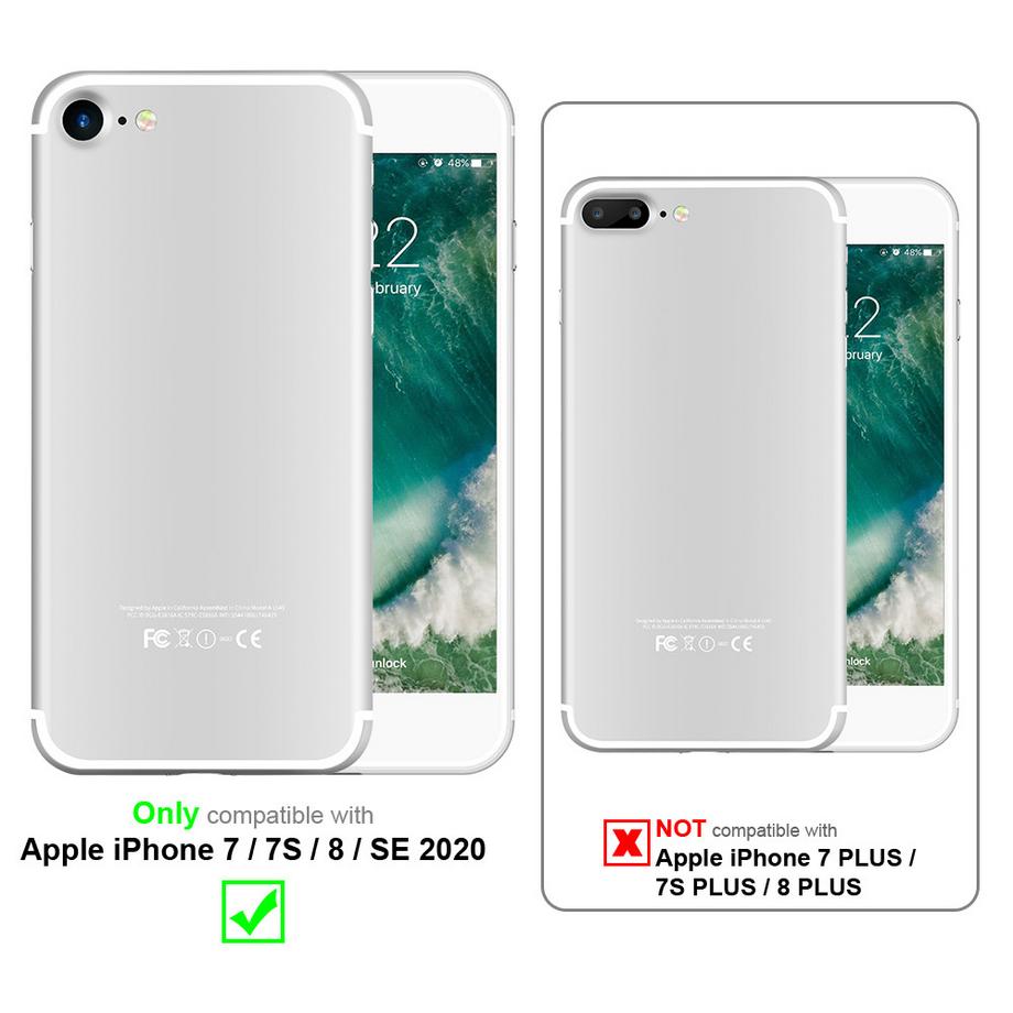 Cadorabo  Schutzfolie für iPhone 7 / 7S / 8 / SE 2020 Schutzglas 3er Pack 