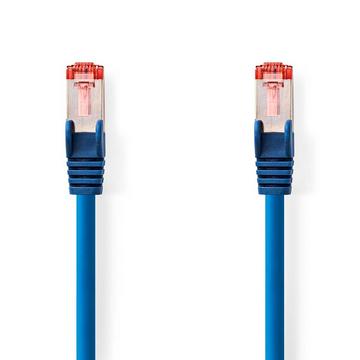 Câble réseau CAT6 | RJ45 mâle | RJ45 mâle | S/FTP | 0.50 m | Rond | LSZH | Bleu | Label