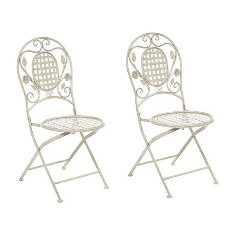 Beliani Lot de 2 chaises en Métal Rétro BIVIO  