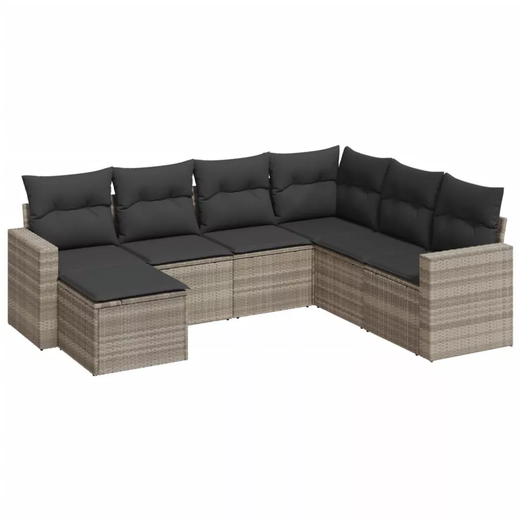 VidaXL - Garten sofagarnitur poly-rattan, One Size, Grau
