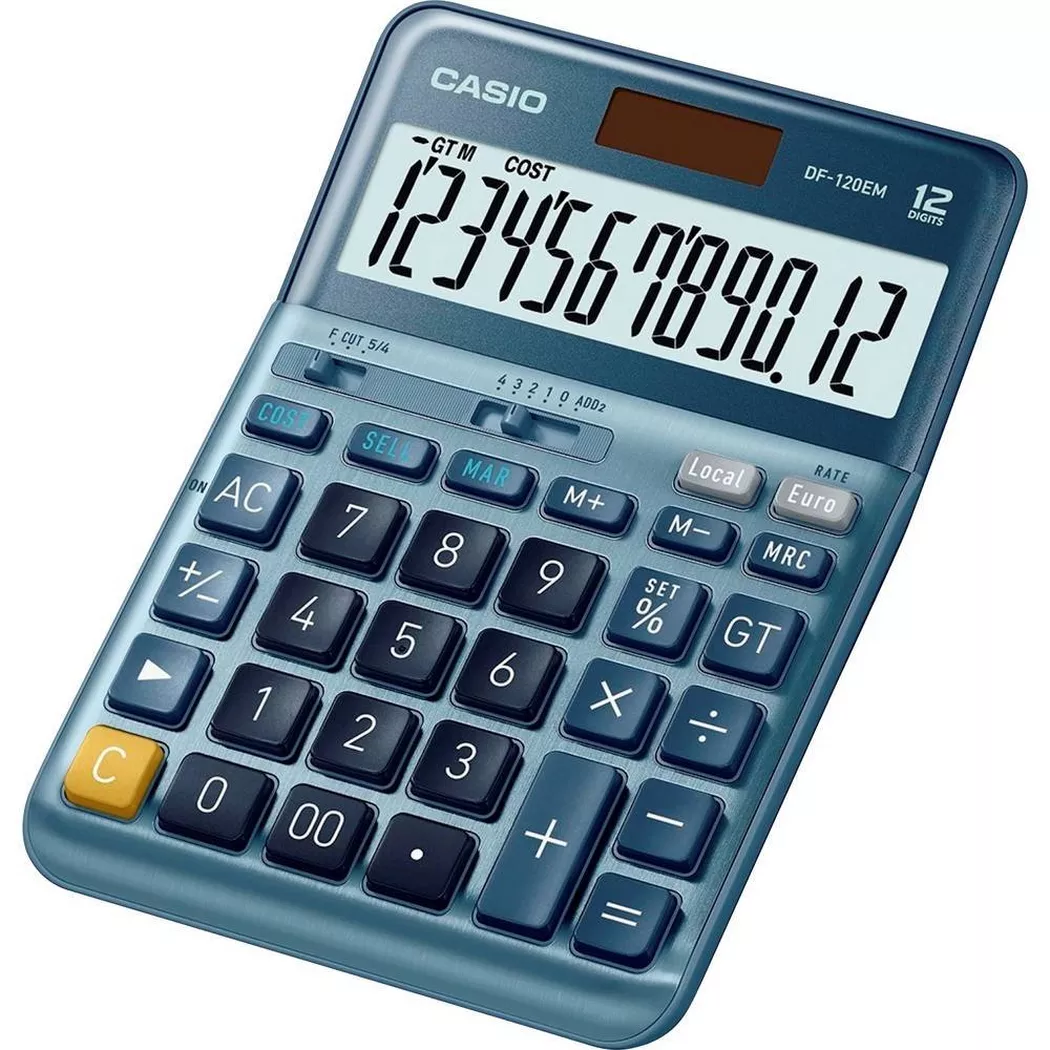 CASIO – Tischrechner 12-stellig, Blau
