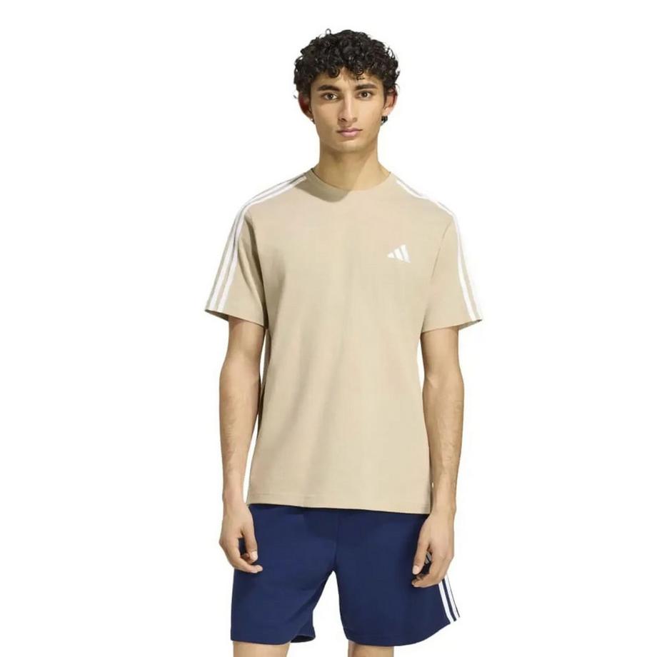 adidas T-shirt a 3 strisce con logo sul petto sinistro  