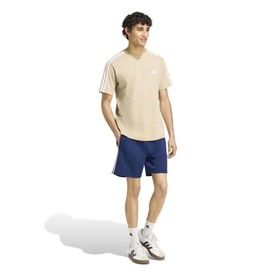 adidas T-shirt a 3 strisce con logo sul petto sinistro  