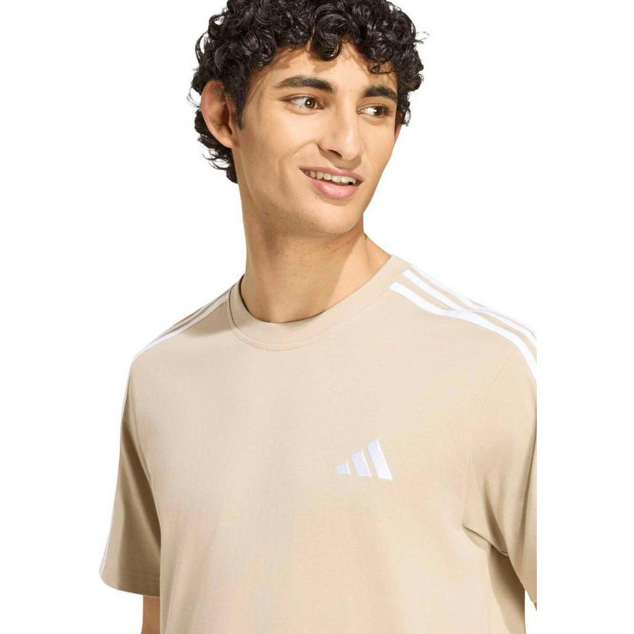 adidas T-shirt a 3 strisce con logo sul petto sinistro  