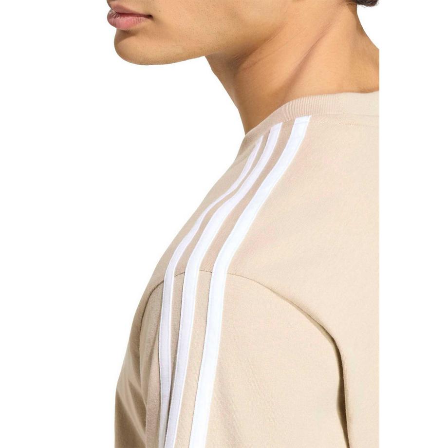 adidas T-shirt a 3 strisce con logo sul petto sinistro  