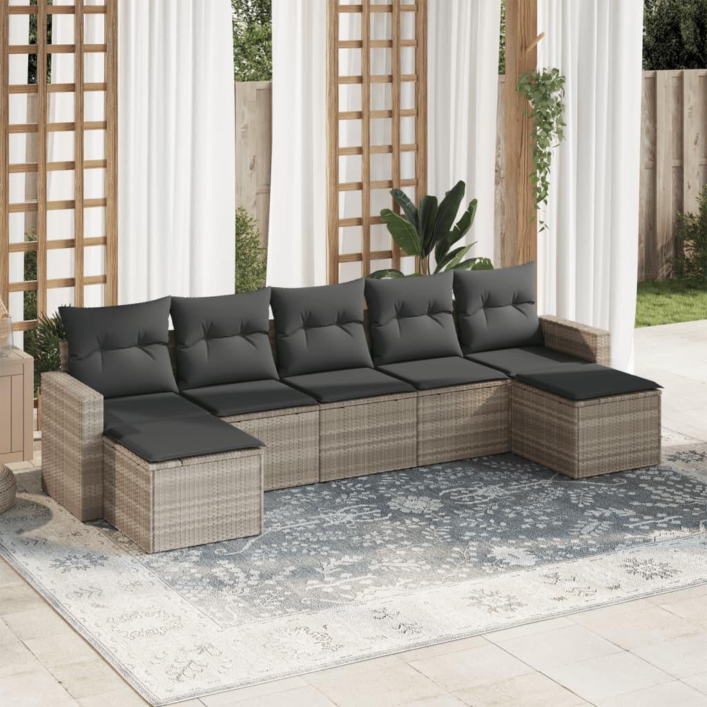 VidaXL set divano da giardino Polirattan  