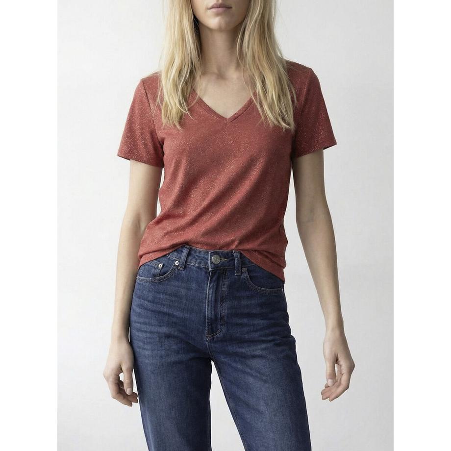 VILA T-shirt col V manches courtes  