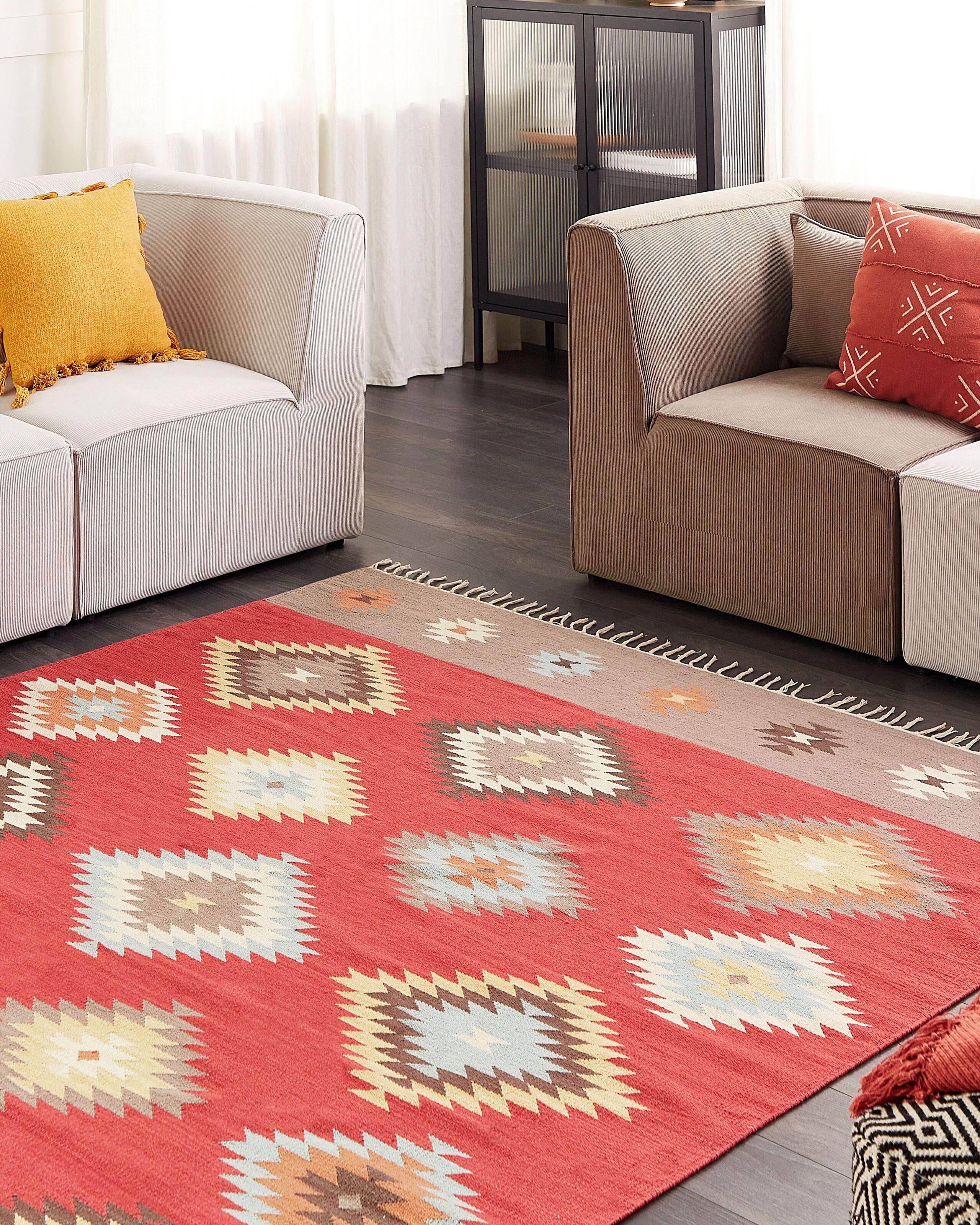 Beliani Tapis en Coton Traditionnel LORUT  