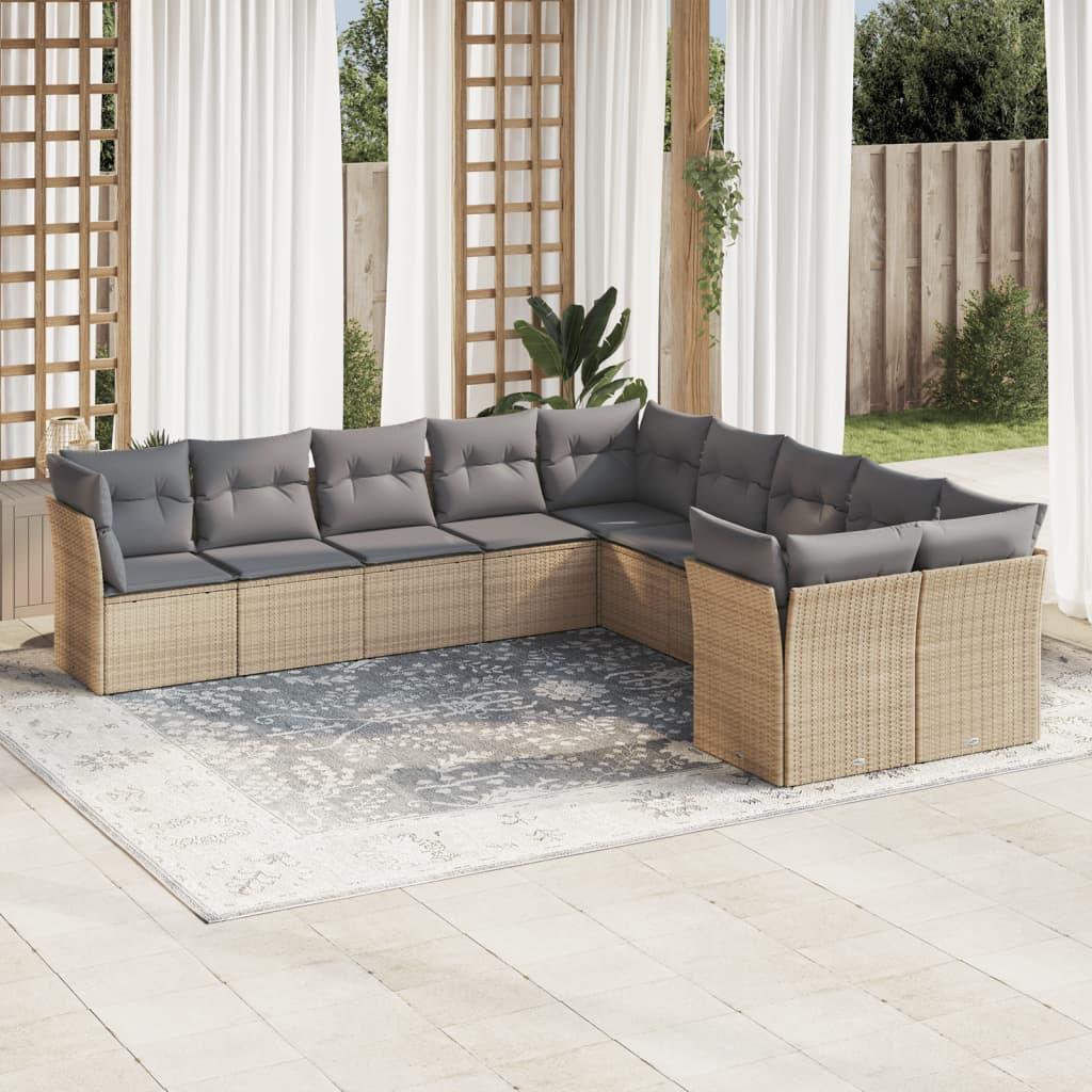 VidaXL set divano da giardino Polirattan  