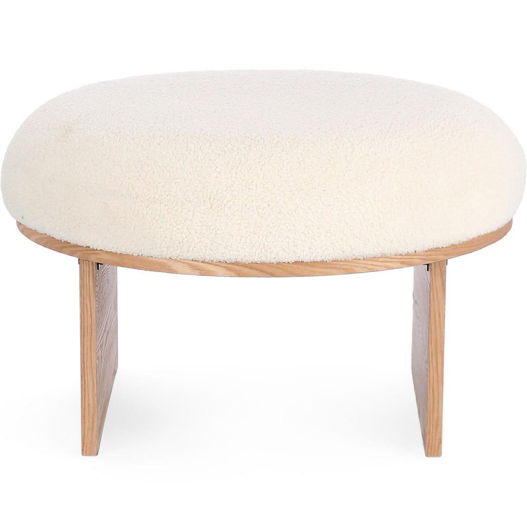 mutoni Tabouret Annuska blanc naturel rond 61  