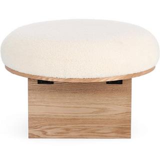 mutoni Tabouret Annuska blanc naturel rond 61  