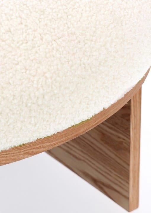 mutoni Tabouret Annuska blanc naturel rond 61  