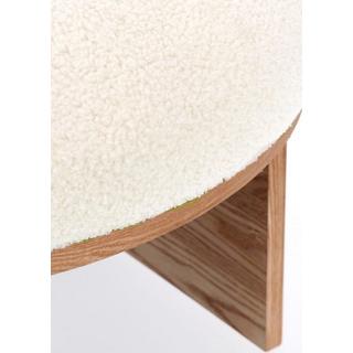 mutoni Tabouret Annuska blanc naturel rond 61  