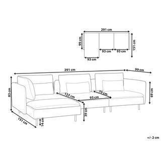 Beliani Modulsofa aus Cord Modern EGERIS  