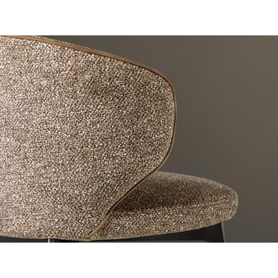 ANGEL CERDA Sgabello rivestito in tessuto mélange  