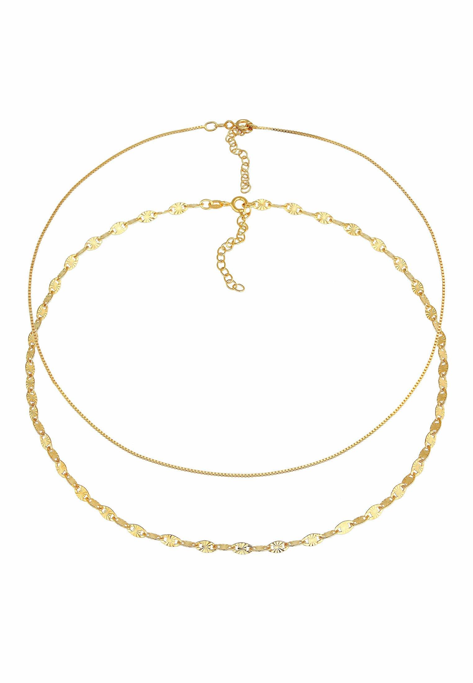 Elli  Halskette Choker Venezianer Plättchen 2Er Set 