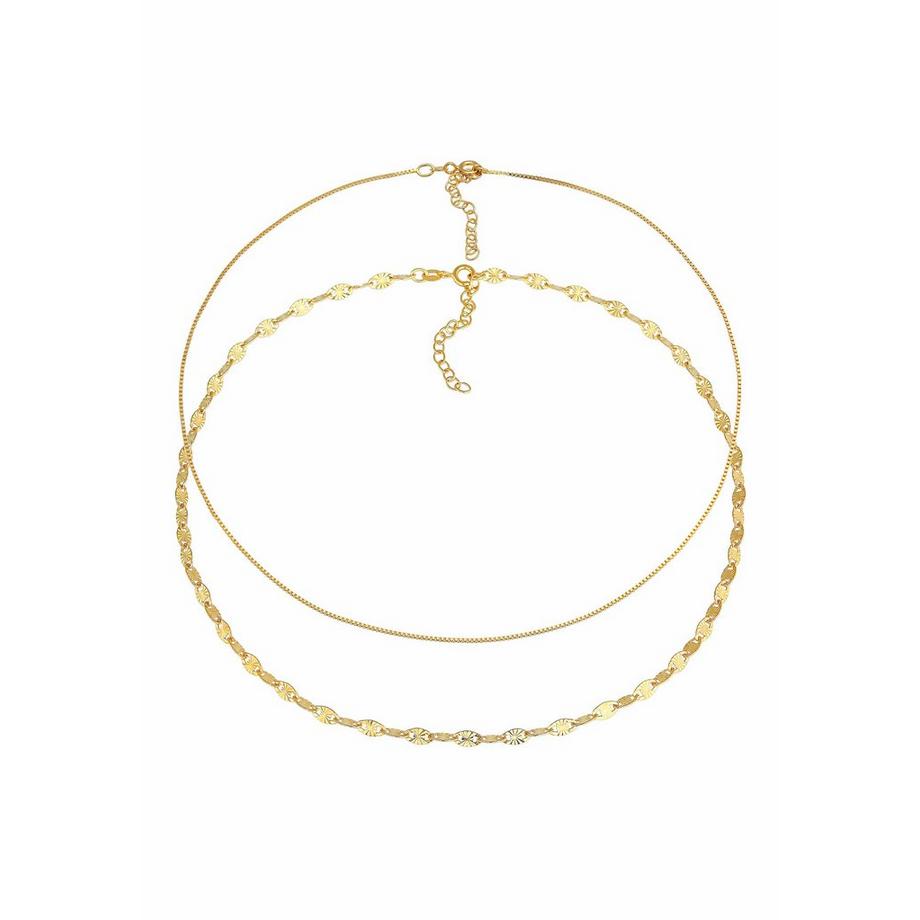 Elli  Halskette Choker Venezianer Plättchen 2Er Set 