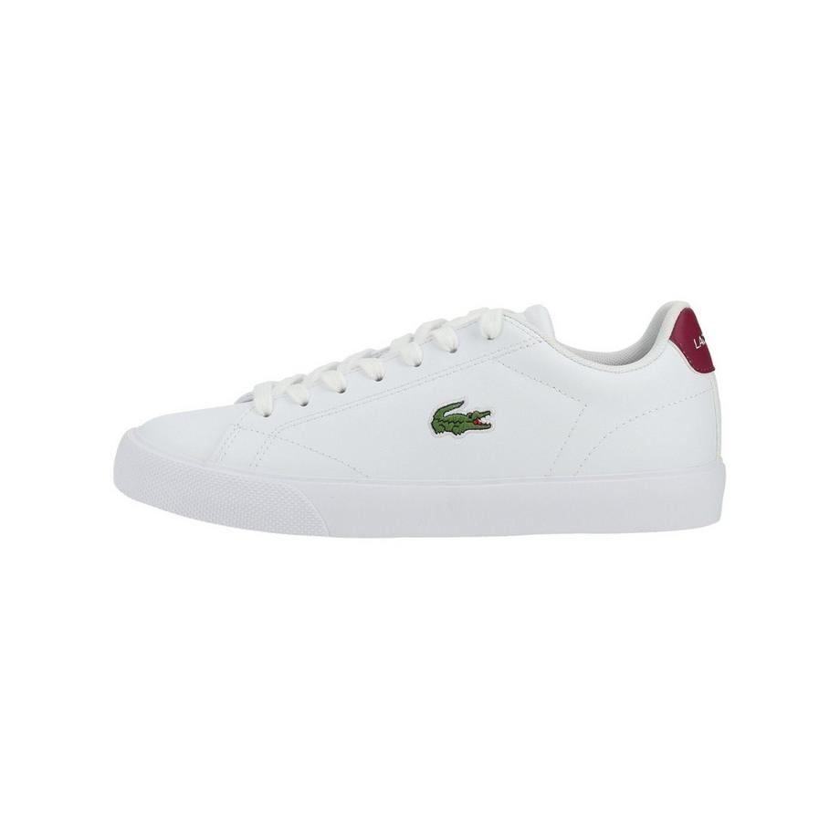 LACOSTE Weisse Low Top Sneaker mit Krokodil Logo  