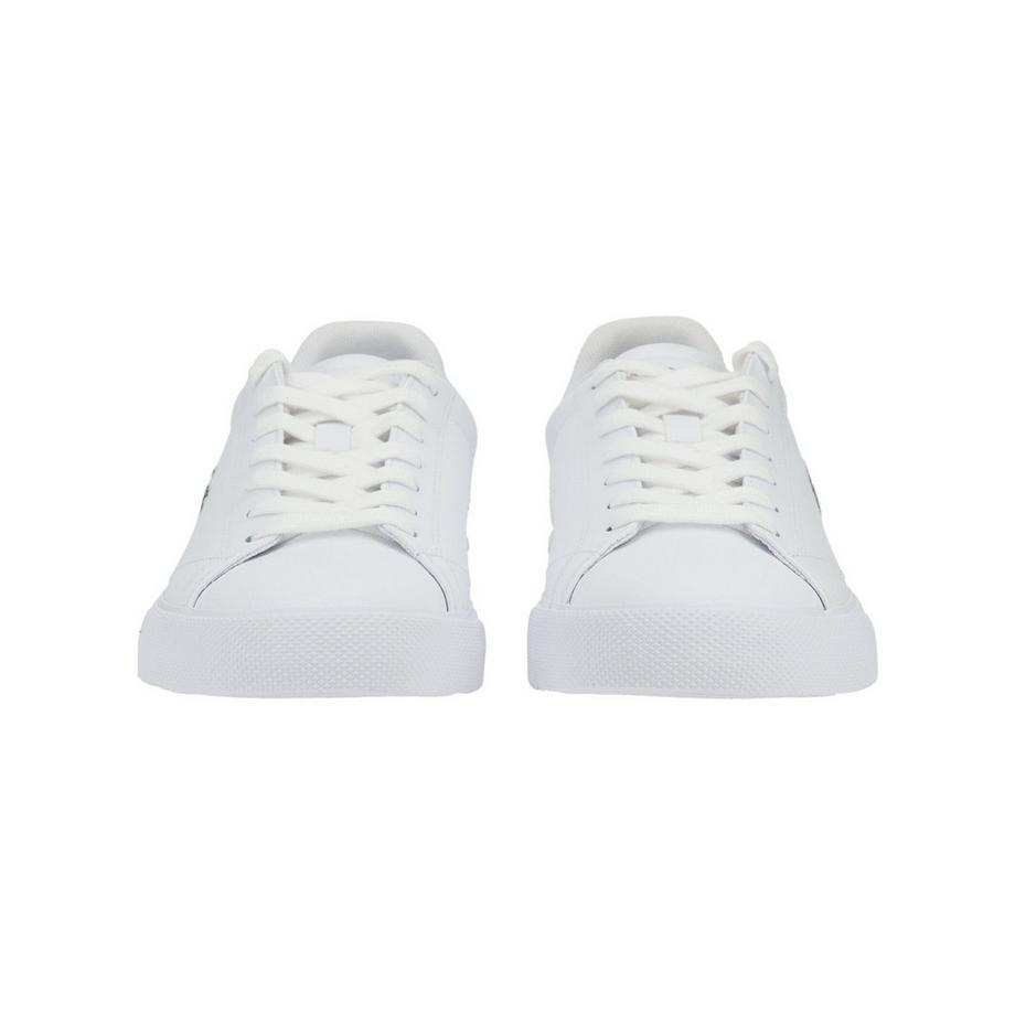 LACOSTE Weisse Low Top Sneaker mit Krokodil Logo  