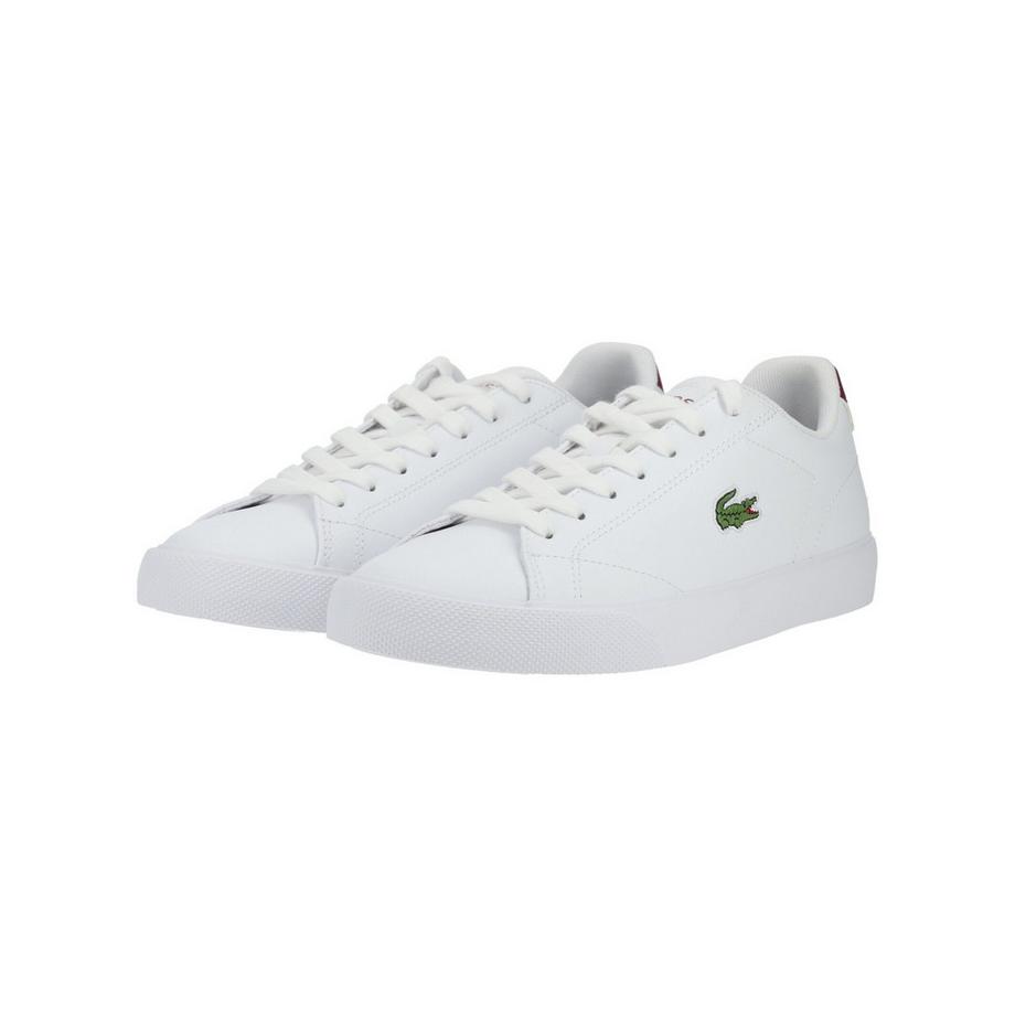 LACOSTE Weisse Low Top Sneaker mit Krokodil Logo  