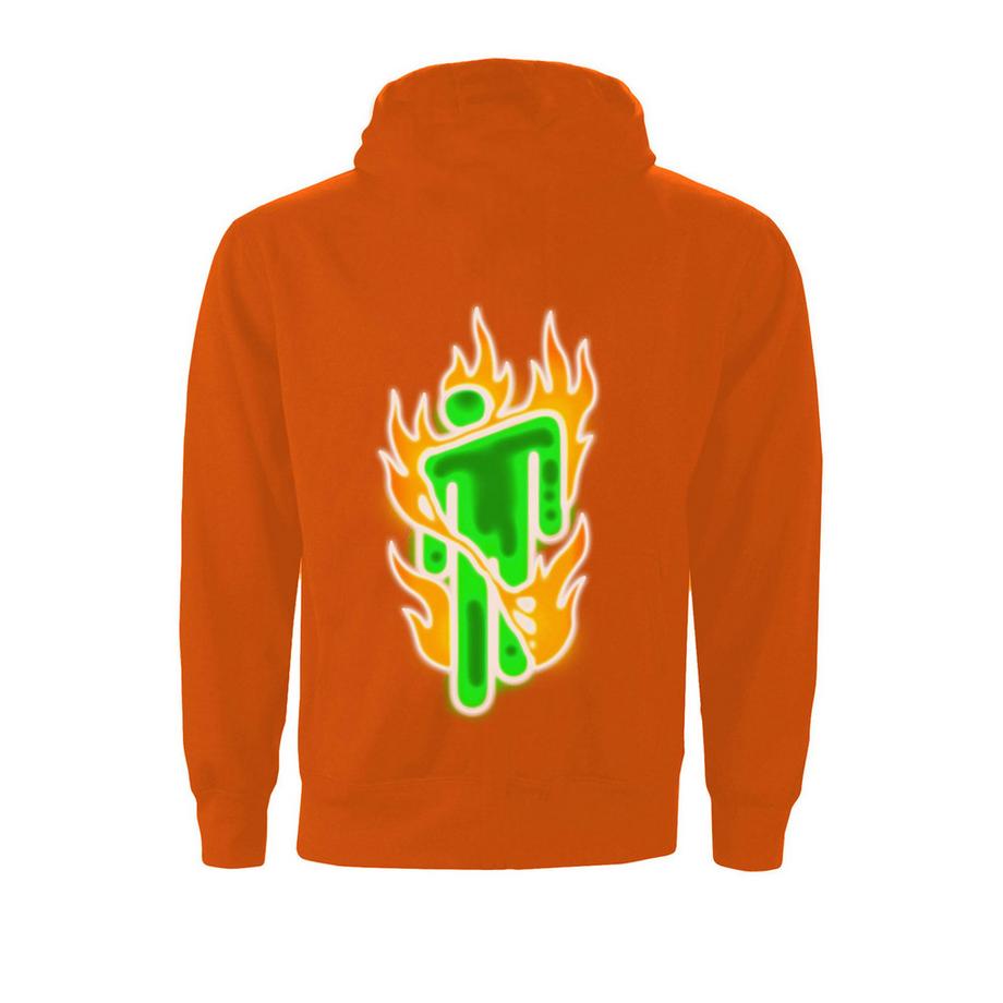 Billie Eilish Logo Kapuzenpullover mit Flammenprint  