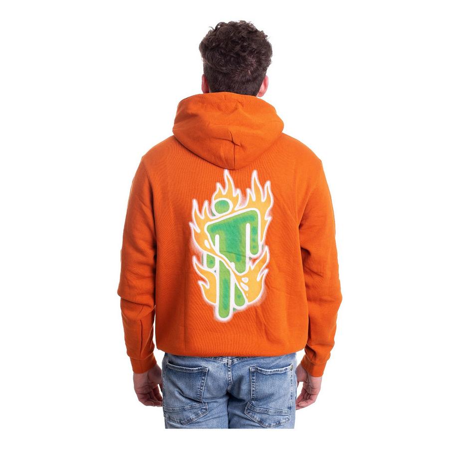 Billie Eilish Logo Kapuzenpullover mit Flammenprint  
