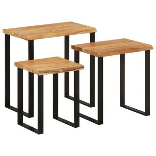 VidaXL  Table gigogne bois 