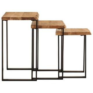 VidaXL  Table gigogne bois 