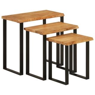 VidaXL  Table gigogne bois 