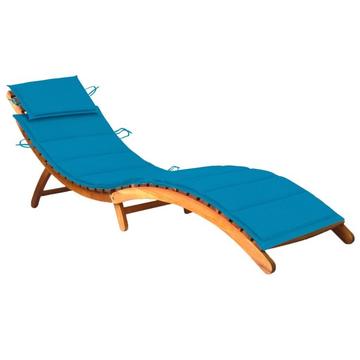 Chaise longue bois d'acacia