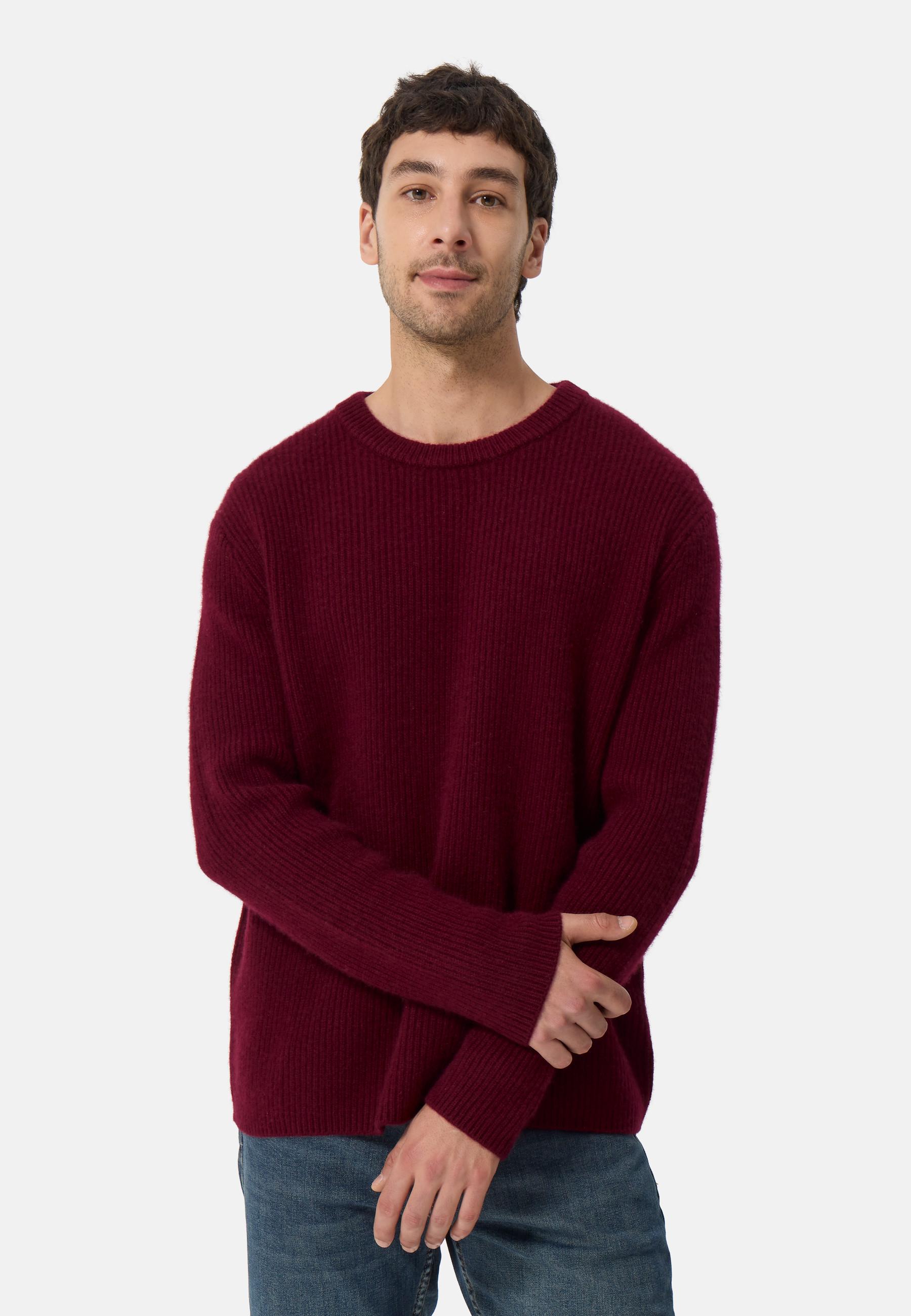 CASH-MERE.CH  Grobgestrickter Wolle Kaschmir Rundhals Pullover 