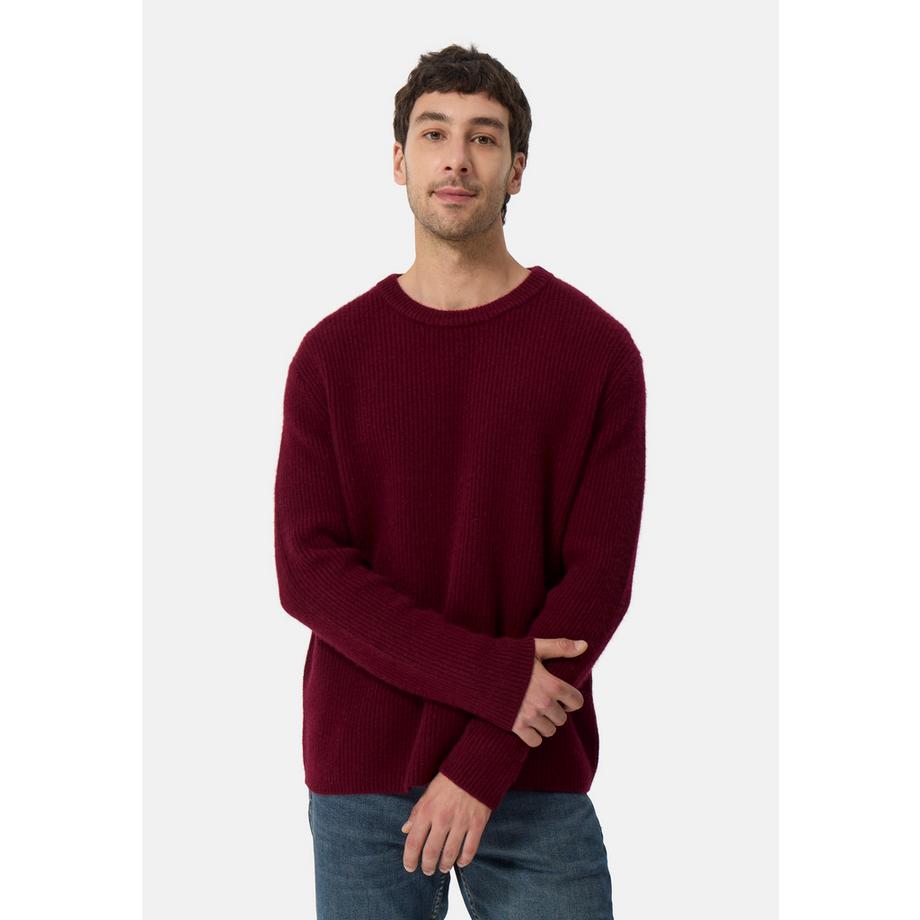 CASH-MERE.CH Maglione girocollo in lana e cashmere a maglia grossa  