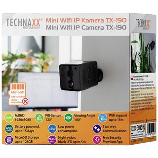 Technaxx  Technaxx Mini caméra IP WiFi avec capteur PIR TX-190 