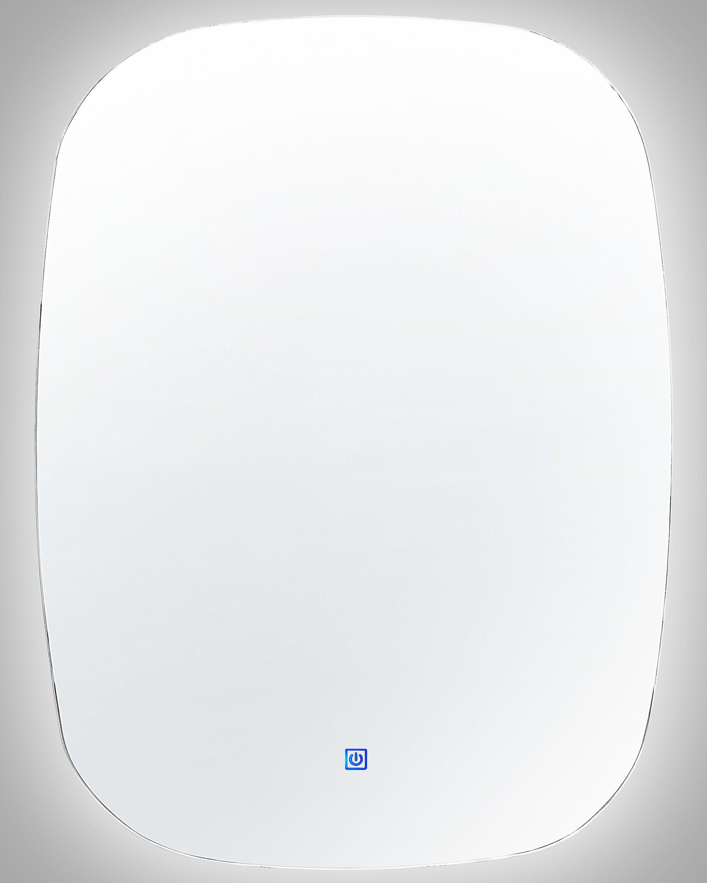 Beliani LED-Badezimmer-Spiegel aus Aluminium Minimalistisch BERGERAC  