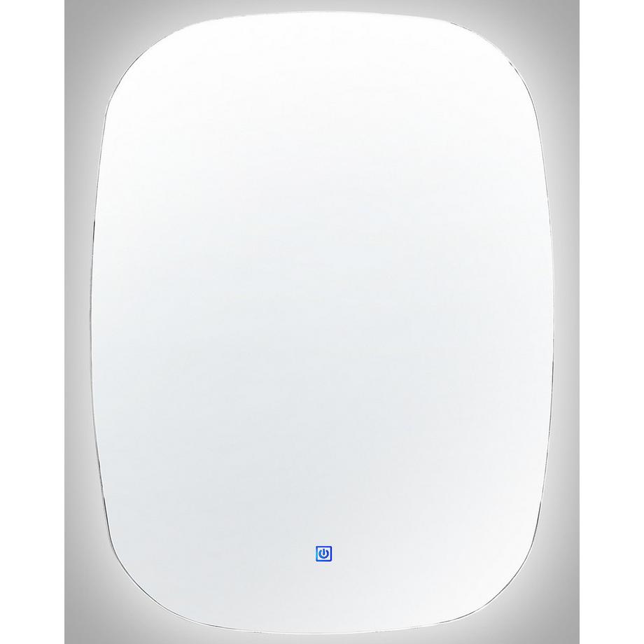 Beliani Specchio da bagno con luce LED en Alluminio Minimalista BERGERAC  