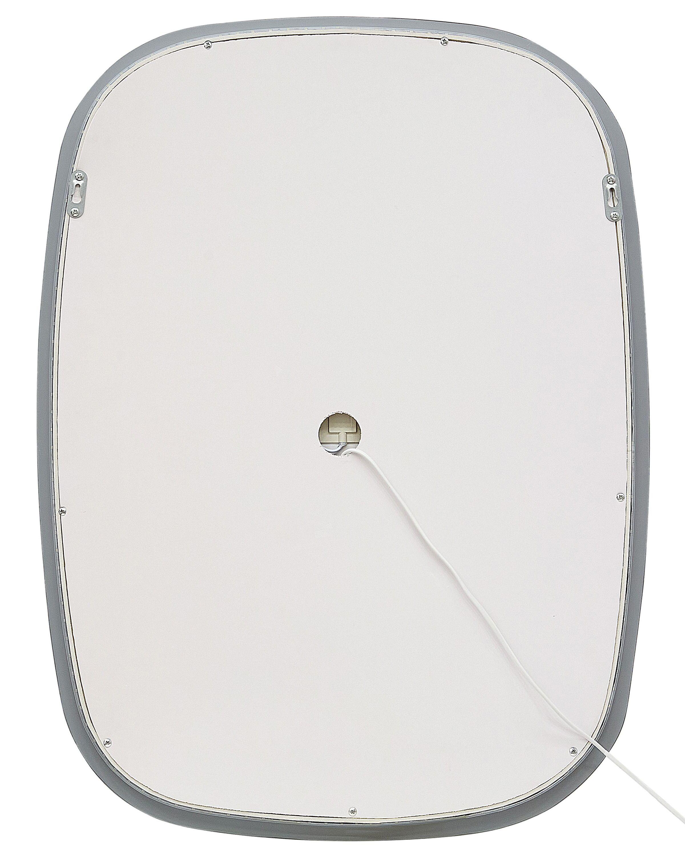 Beliani LED-Badezimmer-Spiegel aus Aluminium Minimalistisch BERGERAC  