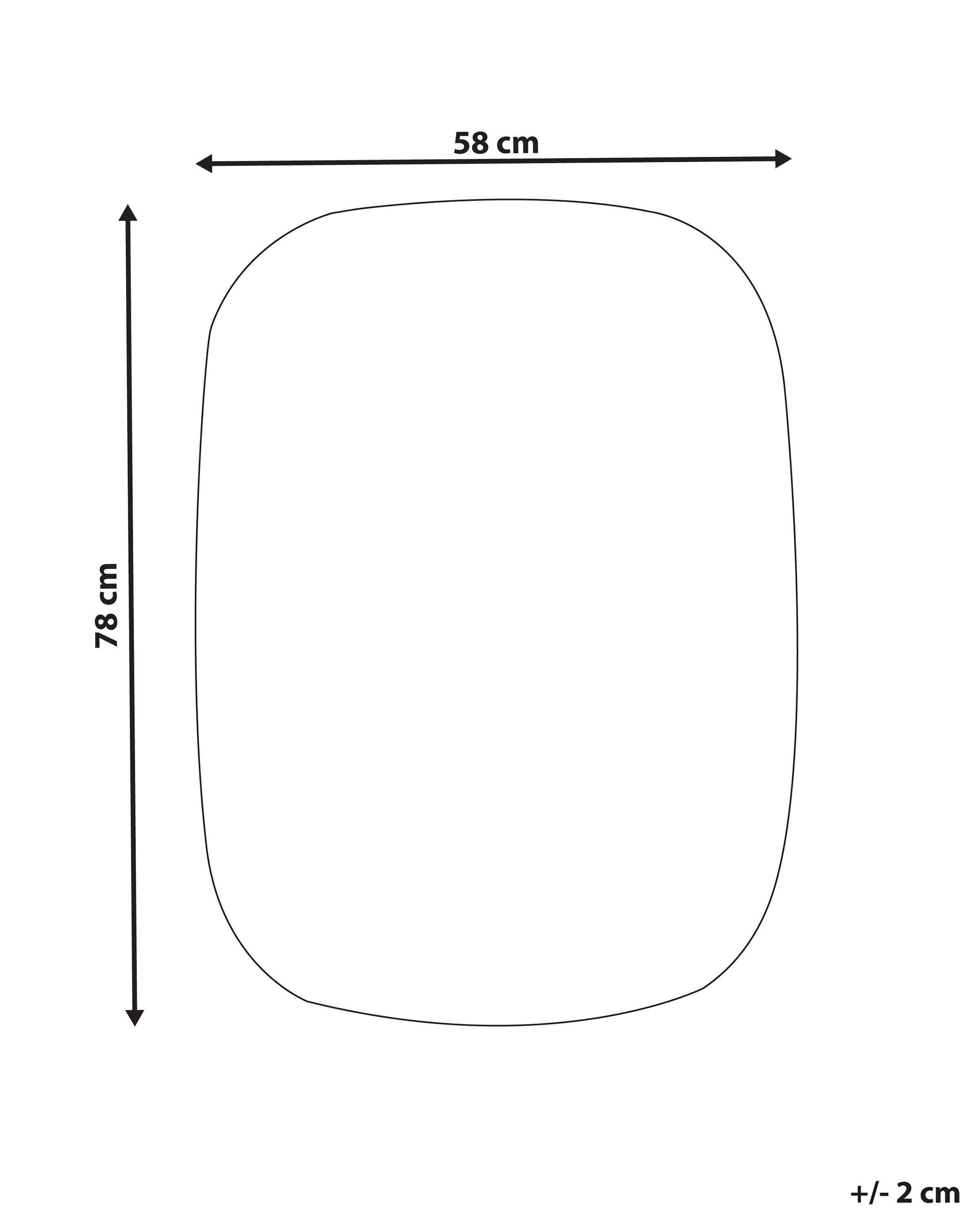 Beliani LED-Badezimmer-Spiegel aus Aluminium Minimalistisch BERGERAC  