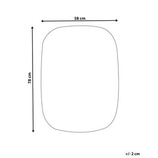 Beliani LED-Badezimmer-Spiegel aus Aluminium Minimalistisch BERGERAC  