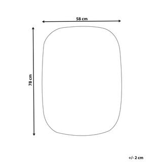 Beliani Wandspiegel aus Aluminium Minimalistisch BERGERAC  