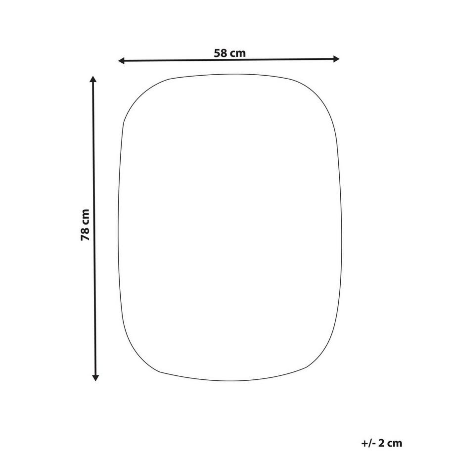 Beliani Specchio da bagno con luce LED en Alluminio Minimalista BERGERAC  