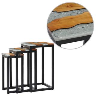 VidaXL Table gigogne bois  