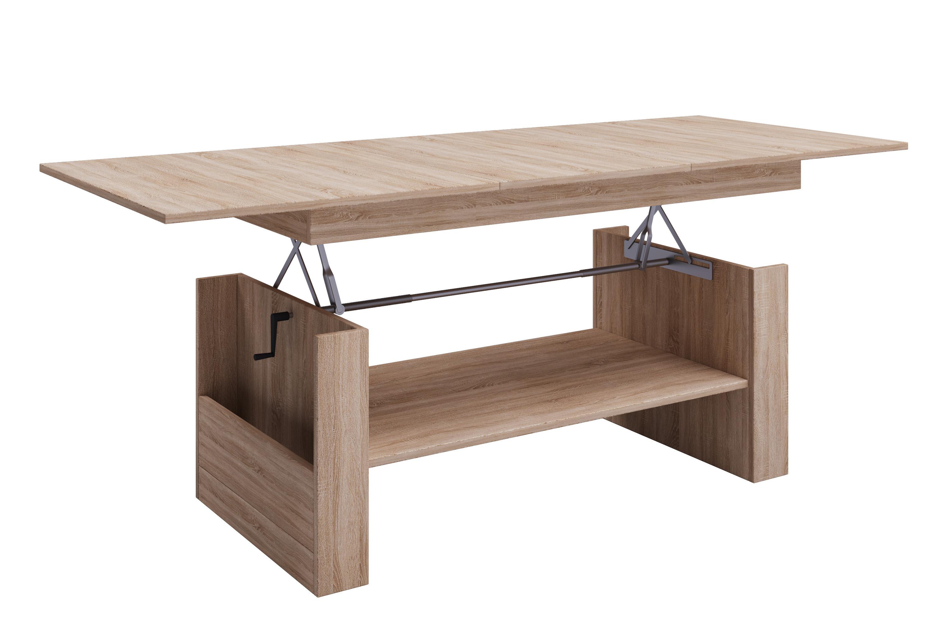 VCM Table basse en bois Kobila réglable en hauteur extensible  