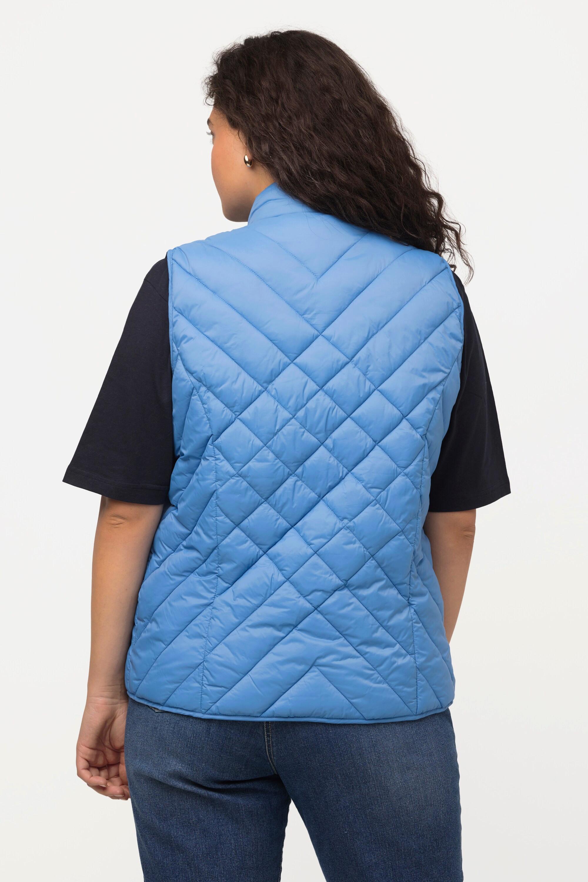 Ulla Popken  Gilet matelassé HYPRAR avec col montant, en tissu déperlant recyclé 