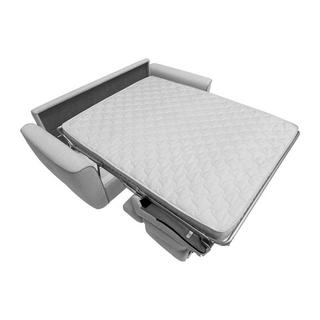 Vente-unique Canapé 3 places convertible express en tissu gris clair - couchage 140 cm - matelas 14 cm FLUTARI  