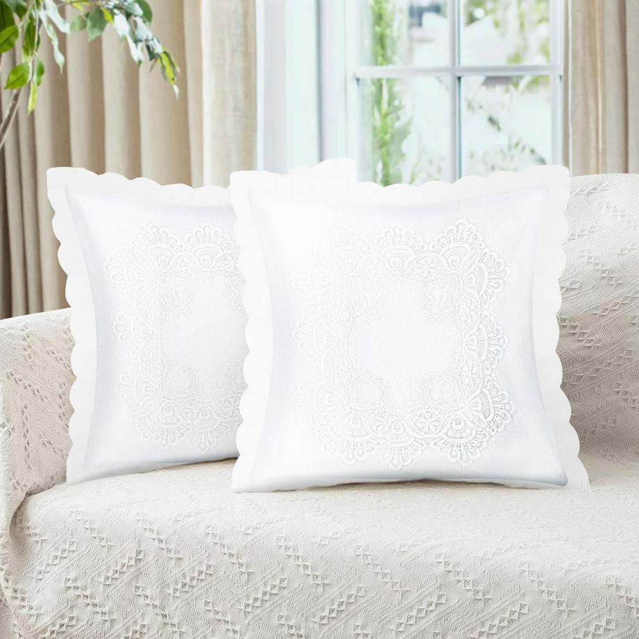 Avizar 2 Stk. Kissenbezüge Stickerei  