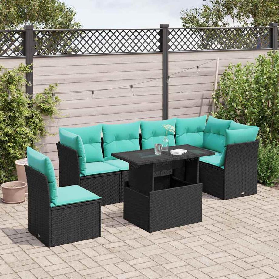VidaXL Ensemble de canapés de jardin rotin synthétique  