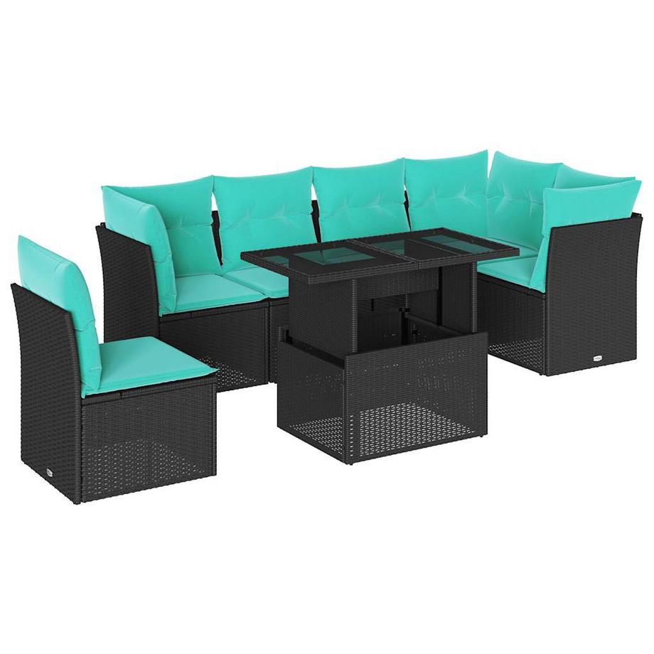 Ensemble de canapés de jardin rotin synthétique