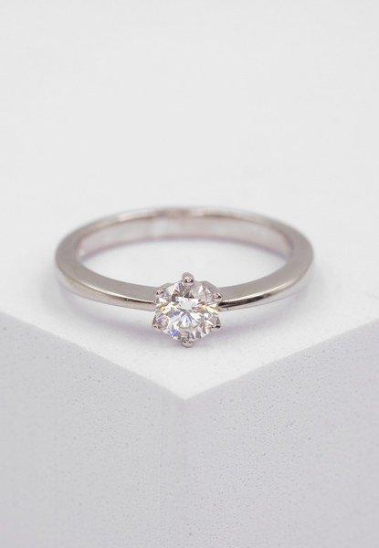 MUAU Schmuck  Solitaire Ring Diamant 0.40ct. Weissgold 750 